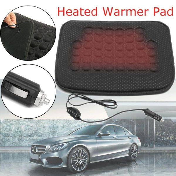 

winter 1 pcs 12v 45 x 40 cm universal car heated seat cushion covers heating pad keep warmming heat seat for winter interior