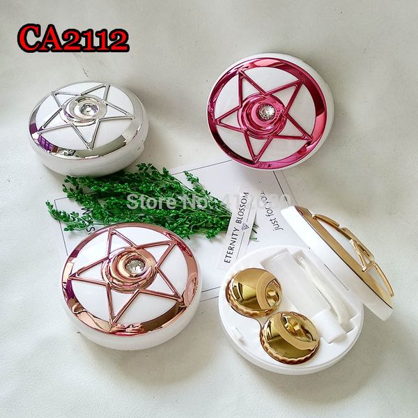 

ca2112 sailor moon star with diamond contact lens case, Silver
