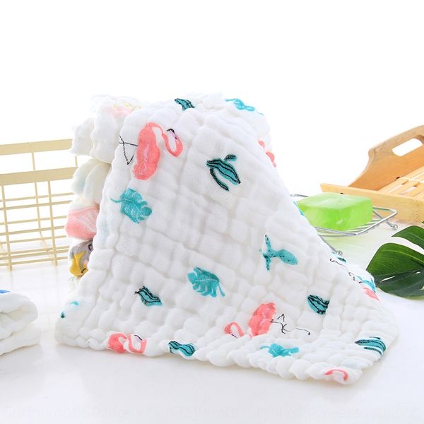 

mother and baby six-layer plentiful cotton cloth printed square cotton saliva towel 27*27cm soft breathable infant saliva towel
