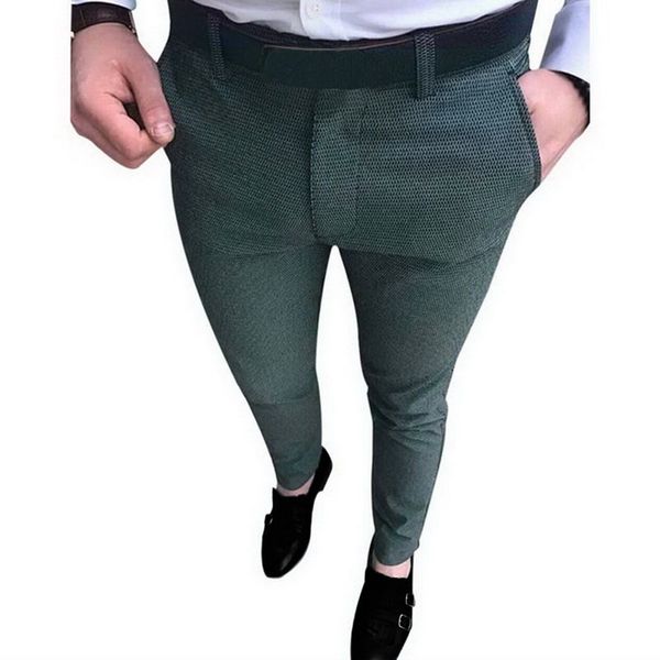 

nibesser vintage men wedding suit pants fashion solid social business dress pants 2018 autumn slim fit mens formal trousers, White;black