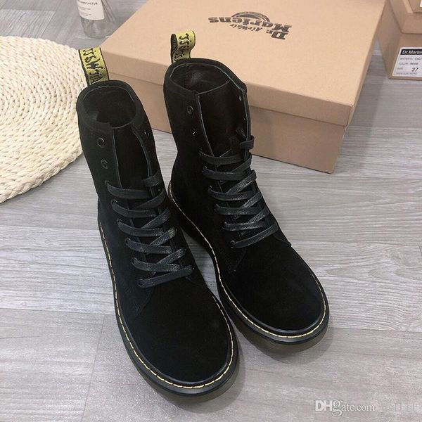 

super fire women's shoes new warm winter boots running low heel shoes suede black short boots with handsome motorcycle martin boots