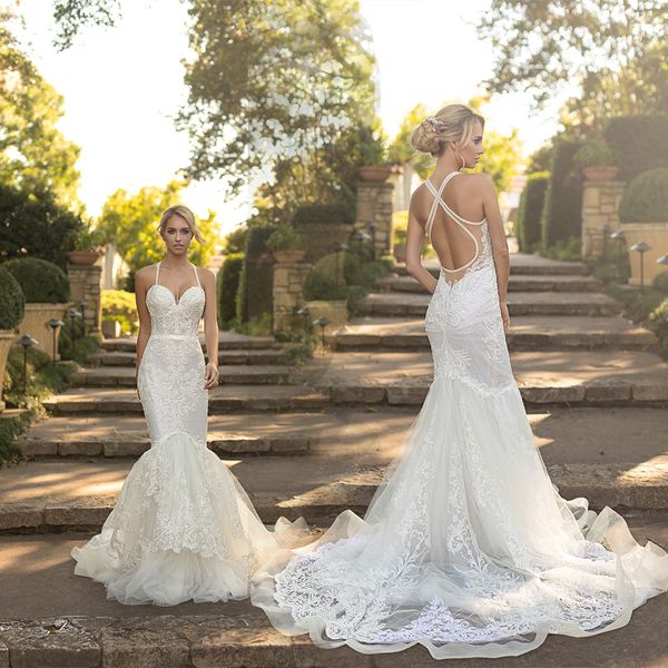 

naama anat mermaid wedding dresses 2020 sweetheart lace appliques slim bridal gowns backless sweep train wedding dress robes de mariÃ©e, White