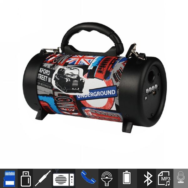 

portable speaker wireless bluetooth speaker hifi soundbar with subwoofer outdoor loudspeaker with microphone fm radio boombox ch-m58