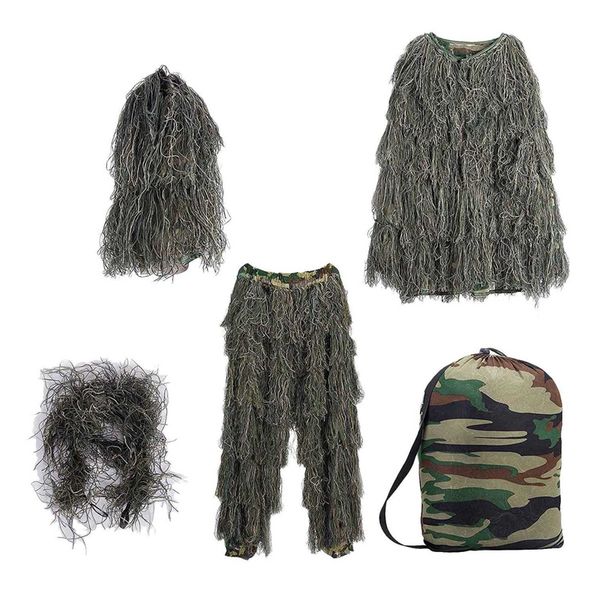 

ghillie suit 3d 4-piece with bag camouflage camo hunting forest woodland