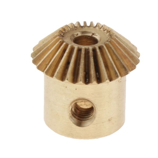 

0.5 modulus brass bevel gear 25 tooth 3 to 5mm diameter hole