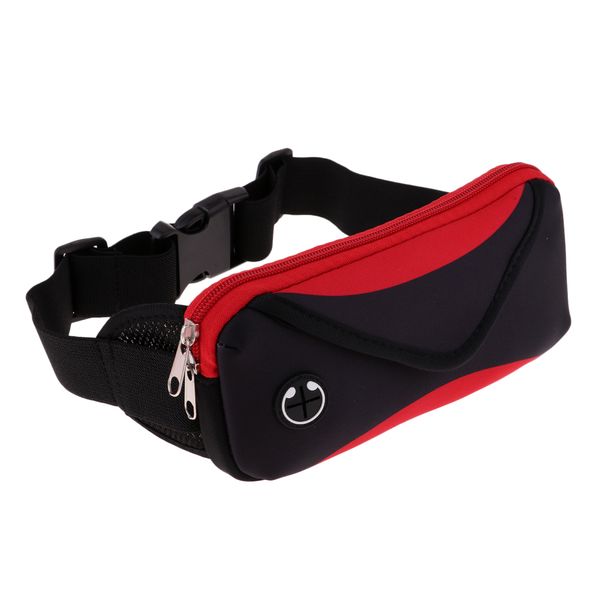 

women men neoprene running hiking waist bag pack belt with adjustable strap and quick release buckle