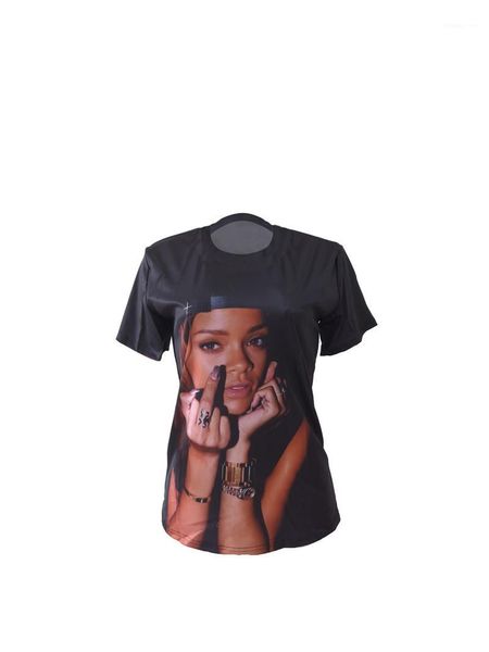 

casual fashion office lady streetwear tees women summer solid print tshirt designer crew neck loose, White