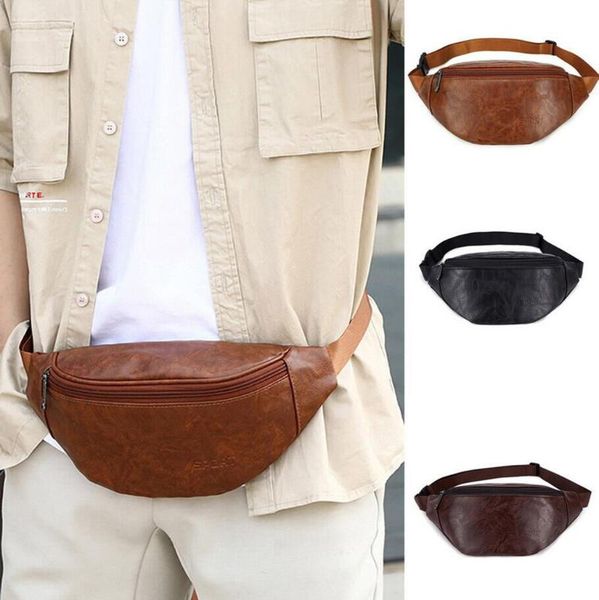 

мужская мода zip кожа сумка на ремне карман одно кожа crossbody плеча карман сумки посыльного # t2