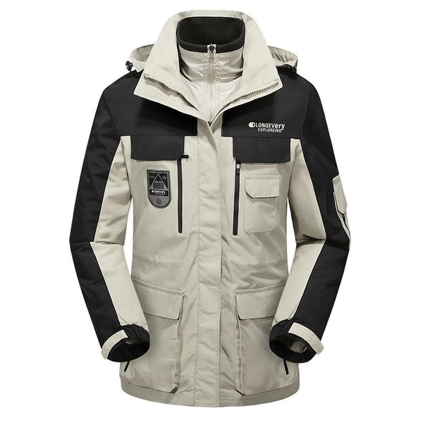 

outdoor heavy down jacket winter multifunctional coat mens ski snowboard suit waterproof wind ser jacket, Black