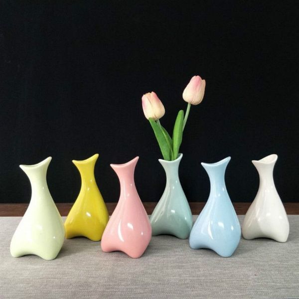 

handmade fashion cute ceramic vase creative mini cute crafts simple modern home furnishings bedroom living room deskdecoration