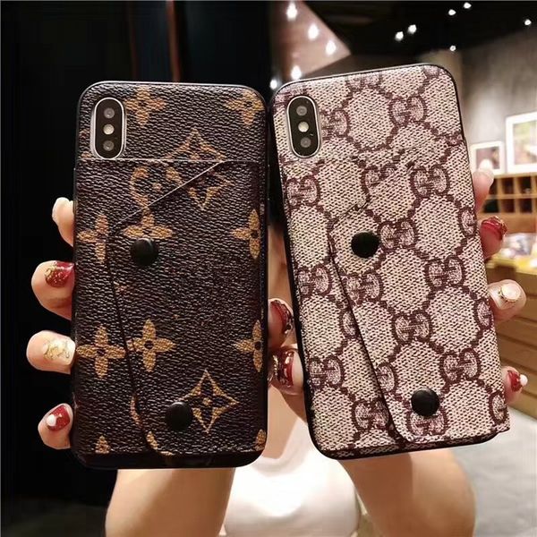 

Lattice Leather Wallet Clutch Cover Back Case Paris Flower Kickstand Holster Phone Shell for iPhone 6.5 6.1 7 8 6s Plus