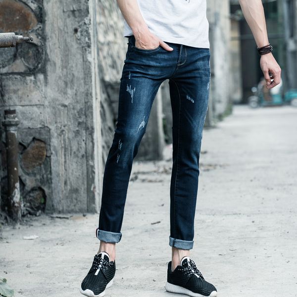 

men jeans design biker jeans strech casual jean for men hight quality cotton male long trousers 32 33 34 36 38, Blue