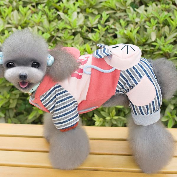 Acheter Vêtements Pour Animaux De Compagnie Chien Petit Chien Ours En Peluche Automne Et Hiver Vêtements à Quatre Pattes Coton Manteau Or Couronne