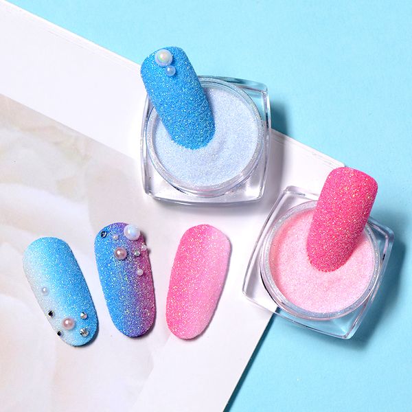 

rban nail 1 box nail pigment shining art powder dust glitter gradient for tips manicure decoration, Silver;gold