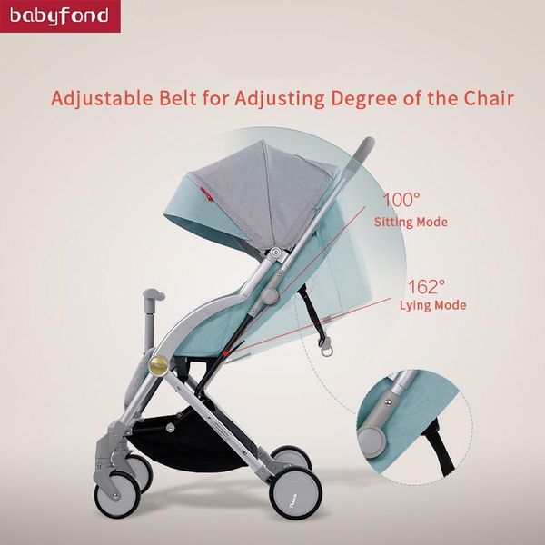 

one-button folding baby stroller ultra light can sit reclining portable stroller folding trolley simple fashion