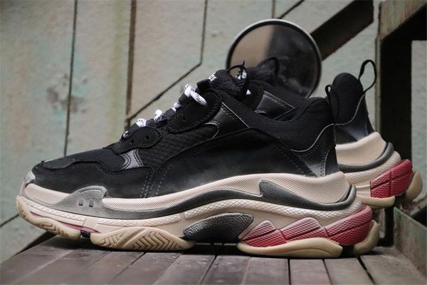 

H45Balenciaga Triple S Speed Trainer Black White Red Authentic Casual Shoes Sneakers Originals Quality 36-45 Hottest