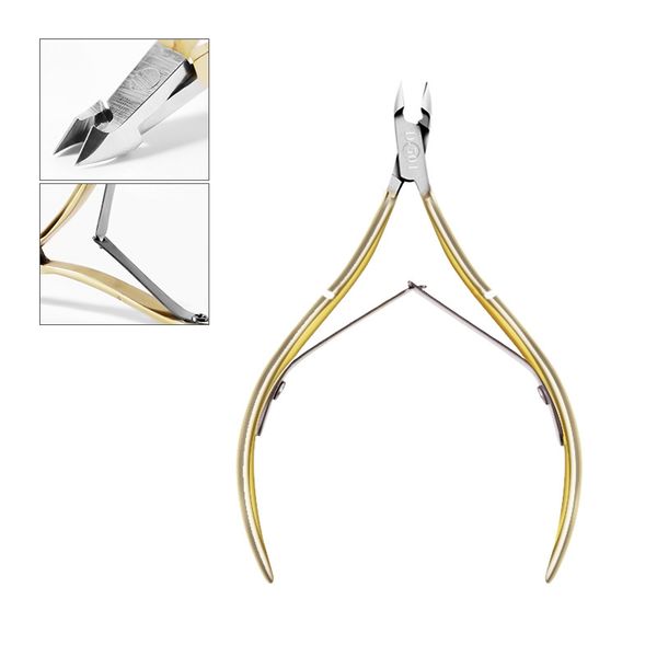 

nail art cuticle nipper exfoliating scrub barbs nail clippers gold stainless steel manicure implement cross-border exclusive