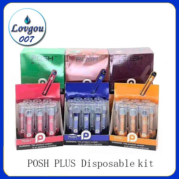 

POSH PLUS одноразового устройства Pod Starter Kit 280mAh Аккумулятор 2,0 мл картриджи Vape Слейте Pen 10 цветов PK Puff Bar EON 0268146