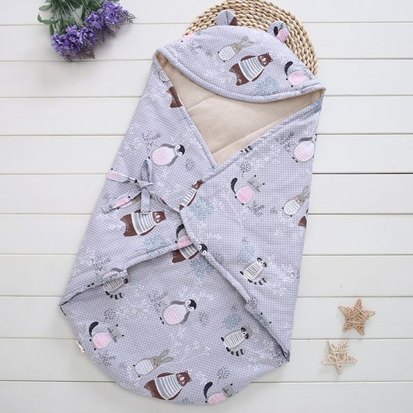 

cartoon newborn baby sleepsack blanket swaddles wrap toddler baby blanket bedding soft cotton anti-kick quilt