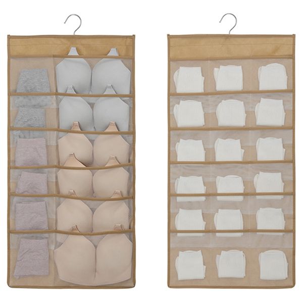 

non woven wardrobe wall hanging storage bag underwear bras organizer space saver