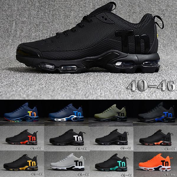 

2019 designer mercurial tn men's shoes fashion women's chaussures femme tn kpu triple s casual shoes, Black