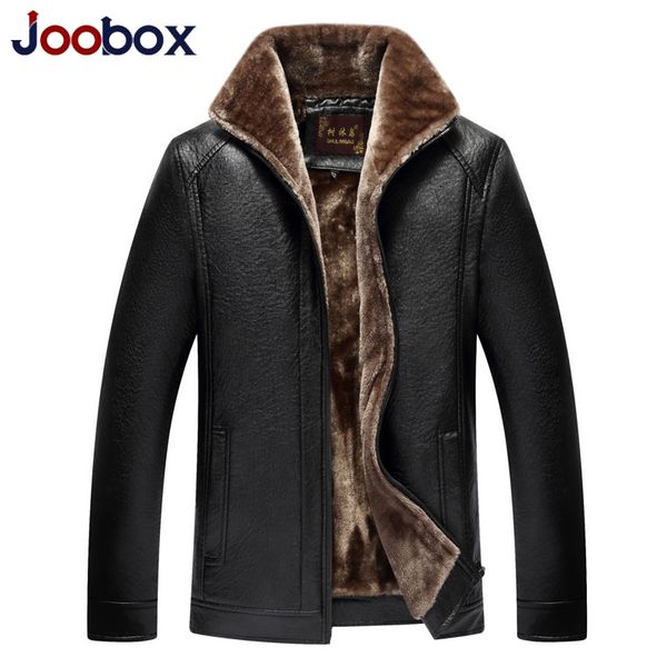 

super 2018 winter men's leather jackets stand collar long coats men windbreaker fleece pu leather male jacket puls size 3xl, Black