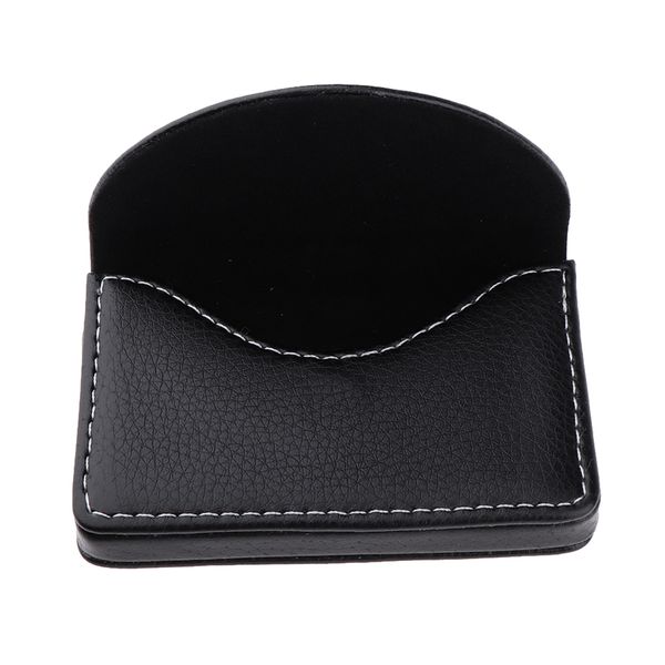 

artificial leather business card holder case wallet snap closure, Red;black
