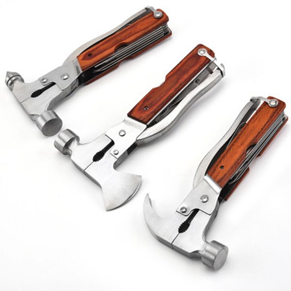 Ferramentas multi-função Hammer Garra Martelo Hatchet Machado Cónico Martelo Camping Ferramentas de Emergência Ferramentas de Sobrevivência Portátil Zza1631-1