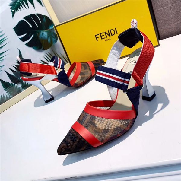 

New multicolour tech me h lingback pump women andal luxury de igner multicolour tech me h lingback with box, Black