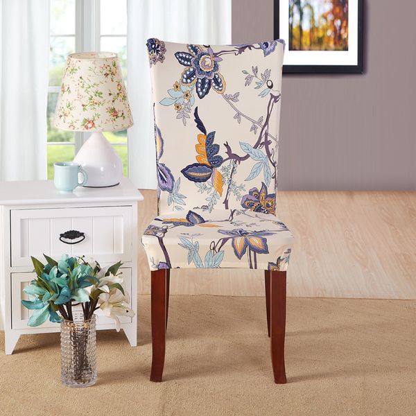 

flower pattern removable chair cover stretch spandex stretch dining chair for weddings banquet folding l chaircovering1pcs