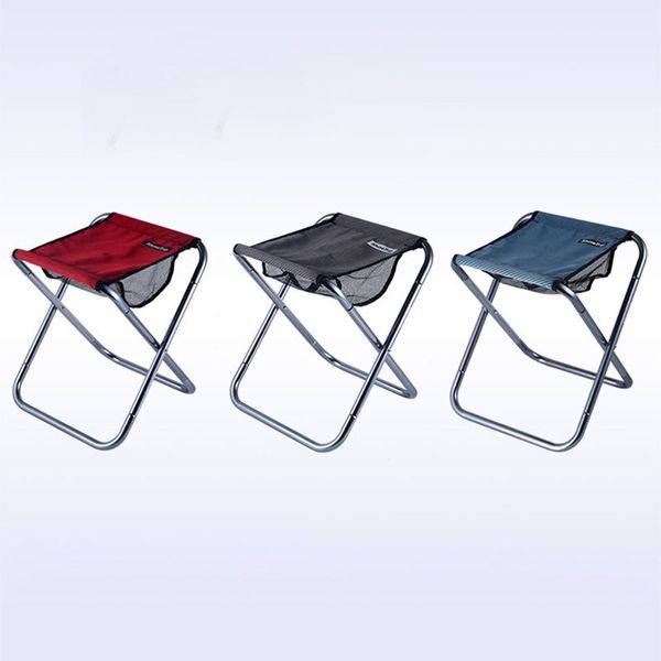 

folding stool thick portable aluminum alloy outdoor furniture accessories with mesh pouch for travel drawing picnic camping