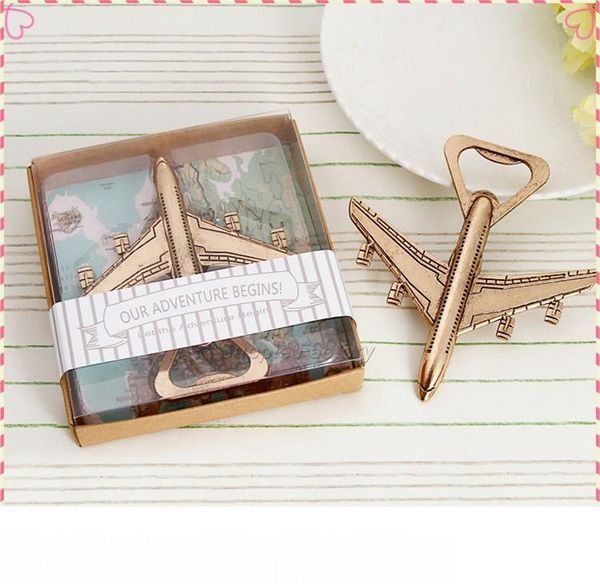 

50pcs lot wedding souvenirs airplane beer bottle opener antique bottle opener gift wedding favors and gifts for guest