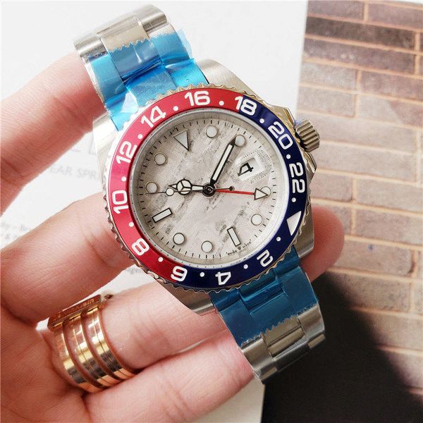 

wholesale mens fashion watch gmt working meteorization dial stainless steel automatic movement ceramic bezel jubliee bracelet watches, Slivery;brown