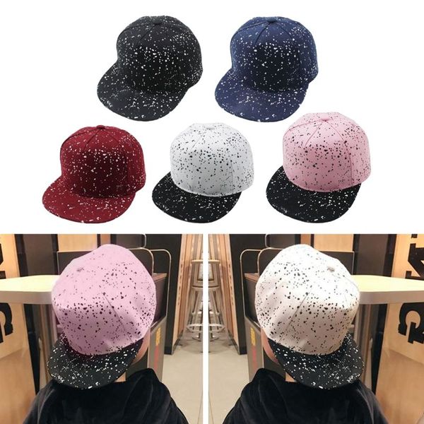 

2019 fashion new 1 pc dot printed hats adjustable children kids casual cap sun hip hop snapback for boys girls 5 colors, Blue;gray