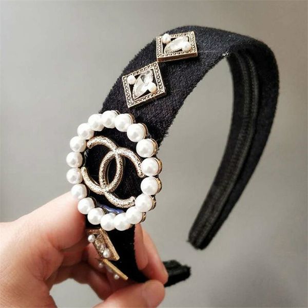 

2020 women pearl shinning headbands ins fashion lady hair bands girls party lovely charm hair accessories h1, Pink