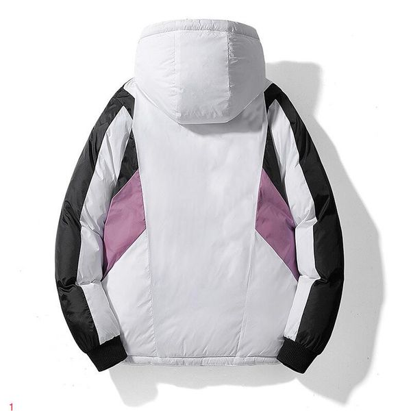 

designer womens coat brand mix color new fashion casual contrast luxury three colors available winter coat size available from m to 2xl #1, Black