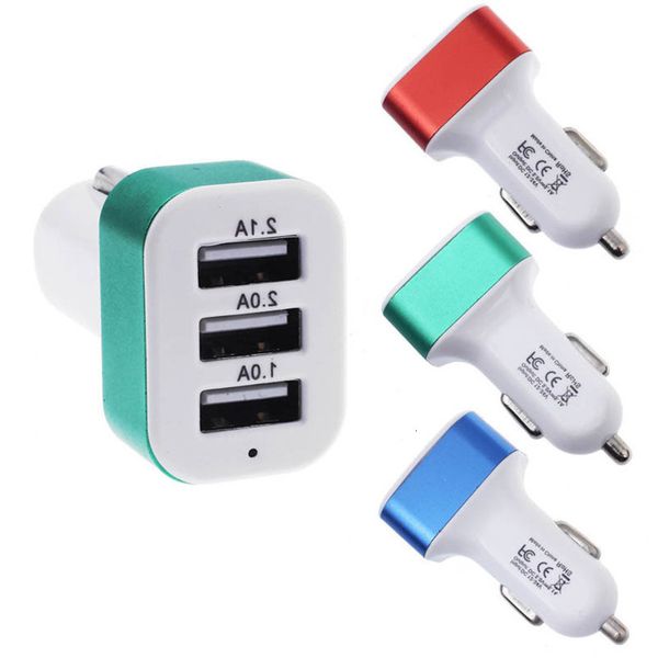 

1 general unit 3 port usb small vehicle charger 12 v 24 v to 5 v 3 port usb converter