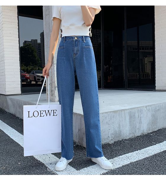 

deep blue женщина прямых джинсы сыпучего first love feeling