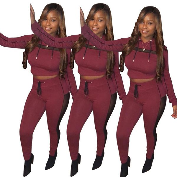 

женщины сексуальный костюм с капюшоном стрейч набор с капюшоном пуловер hoodie кружева skuny женщины двухкусочный наборы nb-1325, Gray