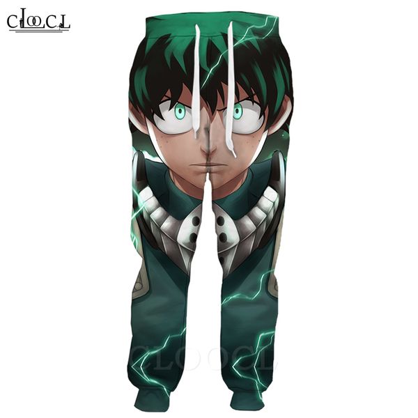 

anime my hero academia trousers men women 3d print casual sweatpants harajuku streetwear style men jogging pants t431, Black