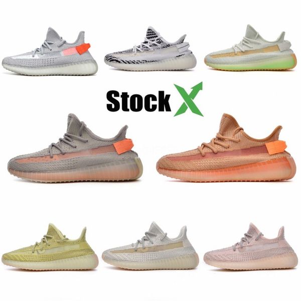 

2020 lundmark розовый gid glow in the dark clay black static клей кроссовки s кроссовки kanye west v2 дизайнер открытый кроссовки # qa419