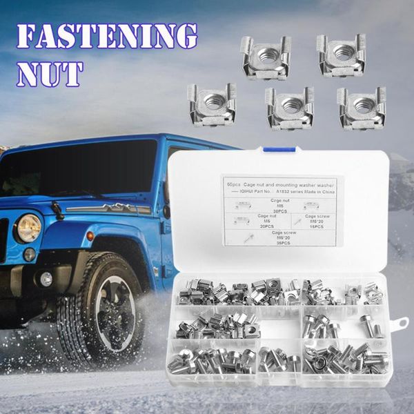 

50pcs rack cage nuts+m5x20 bolts with washers for server shelf cabinet mount removable repositioning inclined positioning