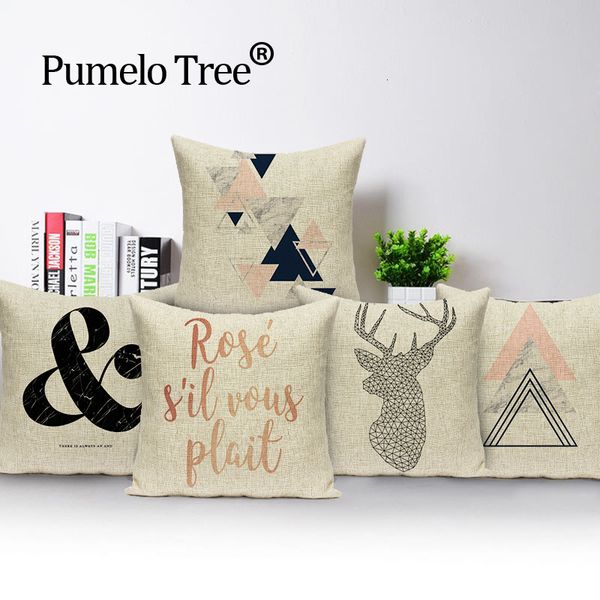 

геометрическая олень подушка простой декоративных подушки dropshipping подушка крышка треугольник белье подушка домашнего декор крышка подуш