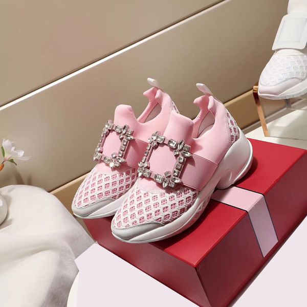 

paris fashion show women's shoes drill buckle sneakers head layer cowhide patchwork woven fabric women's shoes high qualit, Black