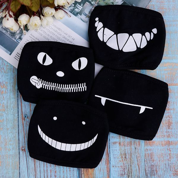 

Free Ship Black Anime Cartoon Kpop Lucky Bear Unisex Muffle Face Mouth Masks Kawaii Cotton Dustproof Mouth Face Mask Random Ship