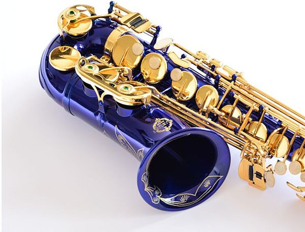 Alto Sax Japan Suzuki совершенно новый саксофон E Flat Alto Высококачественный синий с профессиональными музыкальными инструментами Case