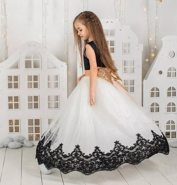 

специальный случай black lace золотого лук pincess pageant девушка цветок платье партия платье выпускной вечер дети дети платье dha24, White;blue