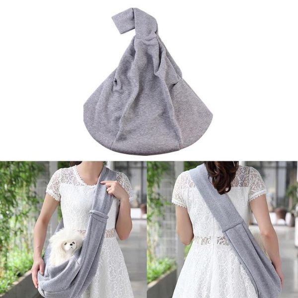 

hand-breathable cotton dog sling carriers bag portable small dogs cats slings outdoor pet carrier travel shoulder pouch