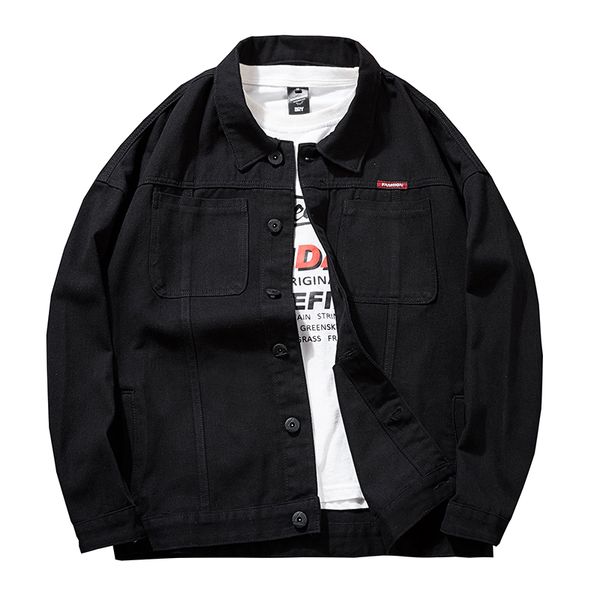 

plus size 8xl 7xl 6xl 5xl denim jacket men autumn fashion jeans jacket coat male slim fit casual coats outwear and coats, Black;brown