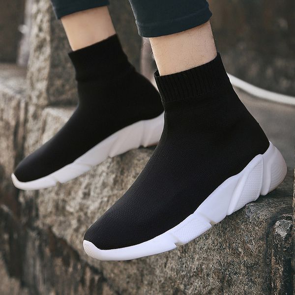 

light high new breathable flying socks shoes women sports elastic socks sneakers woman ladies flat running walking shoes